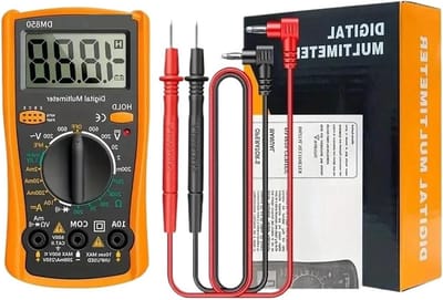 Digitale Multimeter - Spanningstester Ohm - Elektrische Metingen - Automatische Bereikselectie - 1999 Counts - Oranje