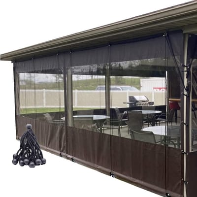 Waterdicht Transparant Buitengordijn PVC 0,5mm voor Pergola, Terras en Tuinhuis - Maatvast