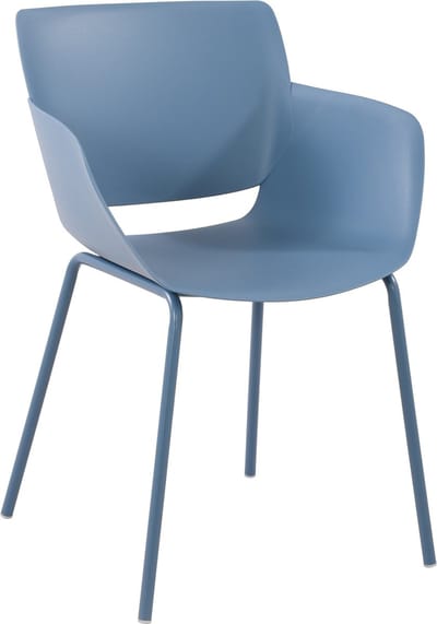 CLP Tuinstoel Alpena - Met Armleuningen - Weerbestendig - Kunststof/blauw