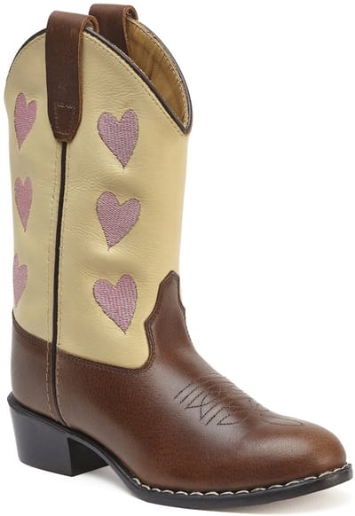 Bootstock Hearts Brown Cowboylaarzen - Tieners - Bruin - Leer