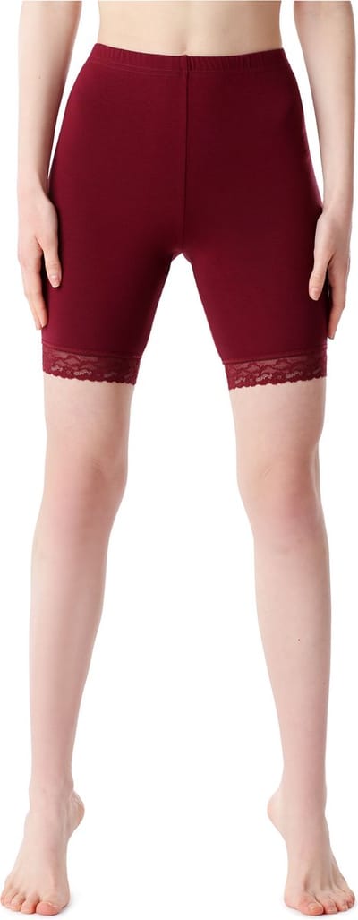 Bellivalini BLV-BLV50-216-LE Dames Leggings - Sport - Vrijetijdsbroek - Kort - Viscose - Sporbroek - Yogabroek - Wijn - M