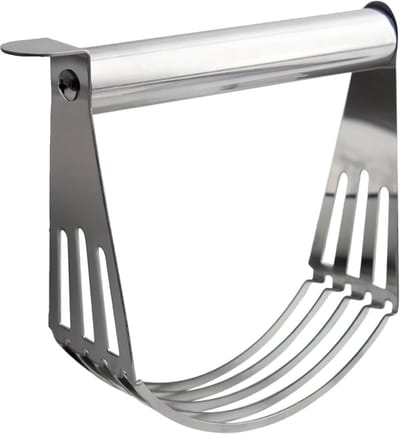 Koekmixer - Deegsnijder Deegpers - Bakken Ingrediënten Mengen - Stevig Gelast Handvat - 13 x 12 cm - Zilver