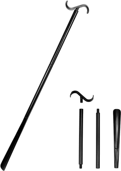 Dailygoods- Schoenlepel Verstelbaar 34-88 cm - Lange Schoenlepel - Antislip - Duurzaam - Demonteerbaar - Beschermt Sokken/Schoenen - Schoenhulp