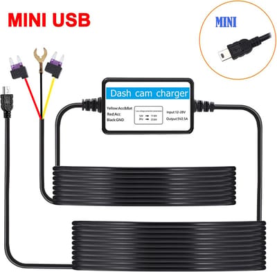 DrPhone HPK2 - Hardwire Parkeer Kit – Lage Voltagebescherming – Constante Voeding – Mini USB – 12-24V /5V 2.5A – 24H Parkeerbewaking – Geschikt voor o.a dashcams