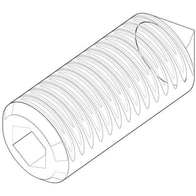 Dornbracht replacement threaded pin with hexagon socket with tip M4 x 10 mm, 09311113490
