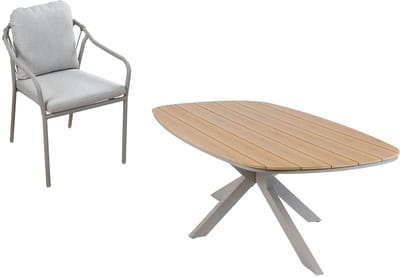 7-delige tuinset | 6 Parijs tuinstoelen | Tuintafel Cadiz 240x115cm
