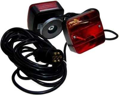 Magneet Verlichting set voor aanhanger of fietsdrager met 7,5 M kabel