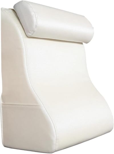 Wigkussen Bed - Leeskussen Rugsteun - Ontspannen Lezen - Verneembare Hoes - 55x58x35cm - Wit