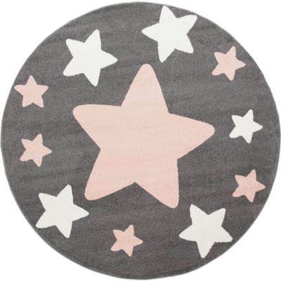 Kindertapijt Caprise grijs  200 cm rond