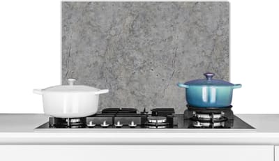 Spatscherm keuken 60x40 cm - Kookplaat achterwand Beton - Antiek - Patronen - Muurbeschermer - Spatwand fornuis - Hoogwaardig aluminium