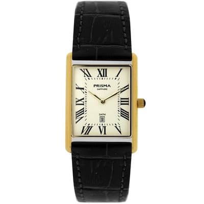 Prisma - heren horloge - P.2371 Baron Bicolor leder zwart