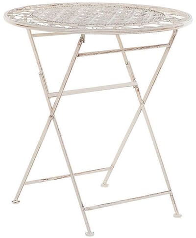 TRIESTE - Tuintafel - Lichtbeige - 70 x 70 cm - Metaal