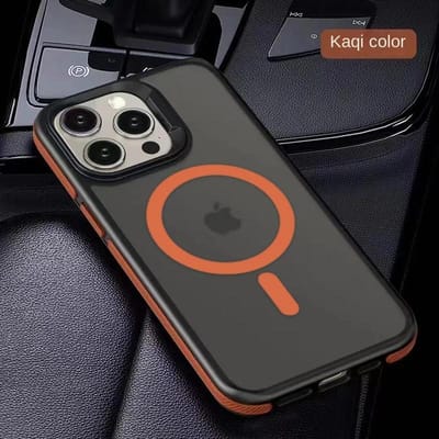 Magnetische Luxe Mat Transparante Schokbestendige Hoes Voor iPhone 16 15 11 13 12 14 Pro Max Plus Voor Magsafe Draadloos Opladen Cover For iPhone 14 ProMax gray