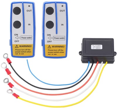 Draadloze lier met afstandsbediening van 23 meter (75 voet), werkt op batterijen, heeft een ingebouwde LED-indicator en is geschikt voor auto's, vrachtwagens en terreinwagens.
