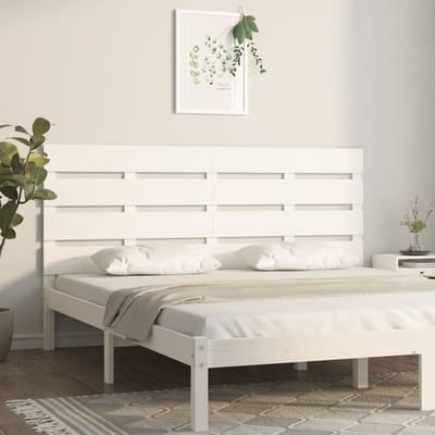 vidaXL - Hoofdbord - 140x3x80 - cm - massief - grenenhout - wit
