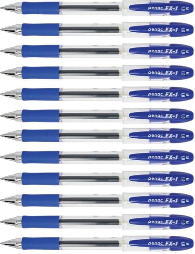 Penac FX-1 - Gel pen - 0.7mm - Blauwe inkt - 12 Pack