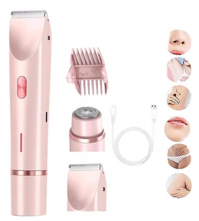 2 in 1 Ladyshave voor Vrouwen - Elektrisch Scheerapparaat - Waterdicht - Epilator - Bikinitrimmer - Trimmer vrouw - Smooth Scheerapparaat