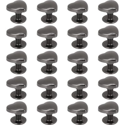20 stuks 14 mm Hartvormige Klinknagels Kruisende Schroef Decoratieve Liefdes Klinknagels Leer Stud Kit voor Riemen Tassen Hoeden