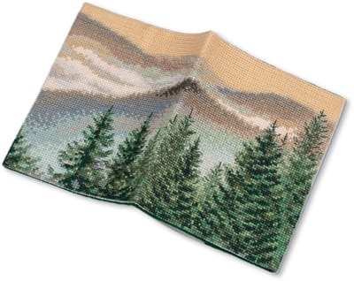 Borduurpakket Paspoort Cover - Mountains - Panna - Op-7395
