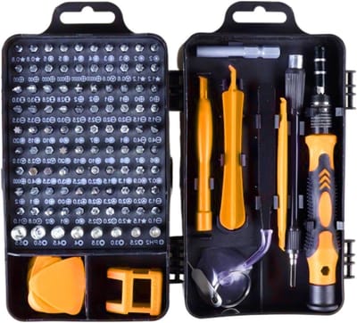 Schroevendraaierset 115-in-1 - Precisie gereedschap - Kleine reparaties - Magnetische grip - 115 delig - Grijs