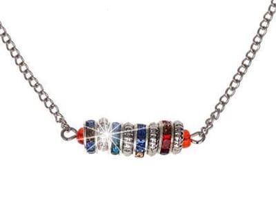Behave - Ketting met gekleurde steentjes - Nikkelvrij - 40,5 cm + 5 cm verlengketting