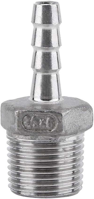 Dailygoody - Roestvrijstalen Slangpilaar - Slangtuleconnector - Duurzaam en betrouwbaar - Zilver - Pijpfitting voor water en gas - Geschikt voor huish