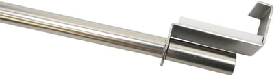 Verstelbare metalen gordijnroede met klemsteunen, eenvoudig te monteren zonder boren of schroeven, 60-90 cm