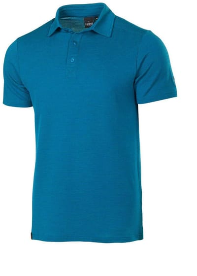 Ivanhoe poloshirt Elis Electric Blue voor heren van Merino en Tencel - Blauw