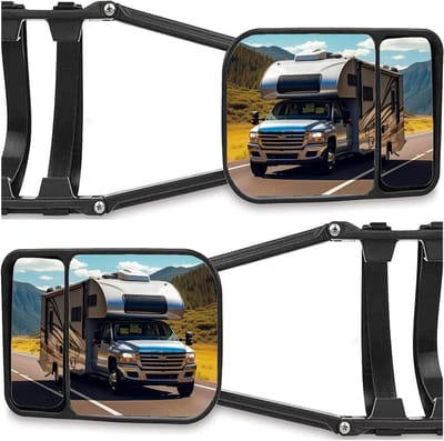 Verstelbare Uitschuifbare Caravanspiegel - Aanhangspiegel voor Auto Camper Caravan - RV-trekspiegel - Set van 2