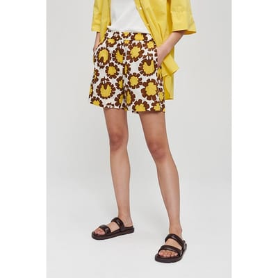 ZENGGI Cotton Printed Short Yellow Größe: XS | Kurze Sporthosen Outlet | Damen | Gelb