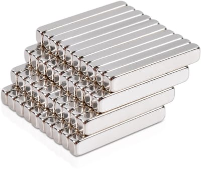 Dailygoods- Neodymium Magneten 40 Stuks - Sterke Magneten - Rechthoekig - Mini-Magneten - Magneetstrips - 25 x 4 x 3 mm