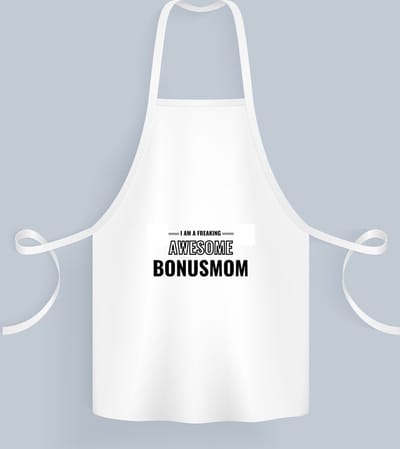Akyol - i am a freaking awesome bonusmom Keukenschort - Mama - de meest geweldigste bonusmoeder - moeder cadeautjes - moederdag - verjaardagscadeau - verjaardag - cadeau - geschenk - kado - gift - moeder artikelen - 82 bij 71 cm