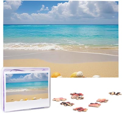 Fotopuzzel - Legpuzzel - Ontspanning thuis - Gerecycled materiaal - 1000 stukjes - Strandgezicht
