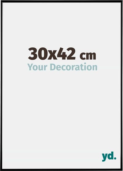 Your Decoration - Fotolijst 30x42 cm - Kunststof - Zwart Hoogglans - Evry