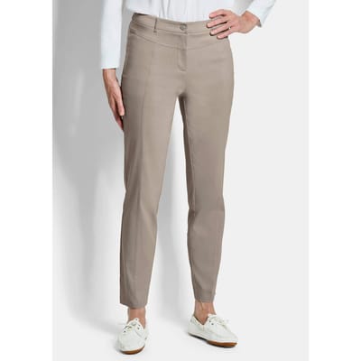 Broek LOUISA van superstretch-bengaline - beige - Gr. 20 van Goldner Fashion
