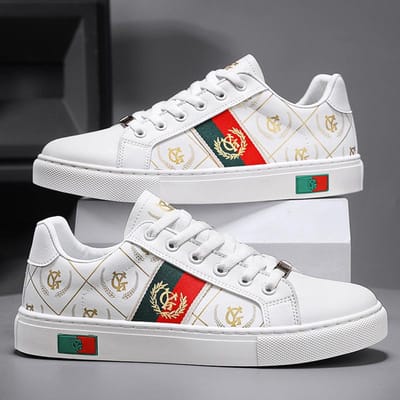 Herenschoenen Zomer Heren Leren Board Schoenen Enkele Schoenen Ademend Platform Casual Schoenen Heren Nieuwe Trend Sportschoenen 43 gray