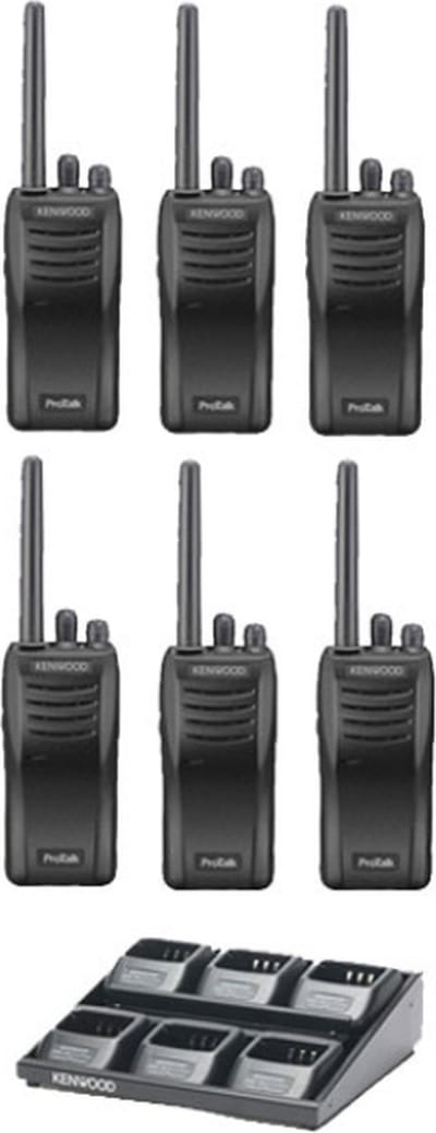 Set van 6 stuks Kenwood TK-3501 met multilader