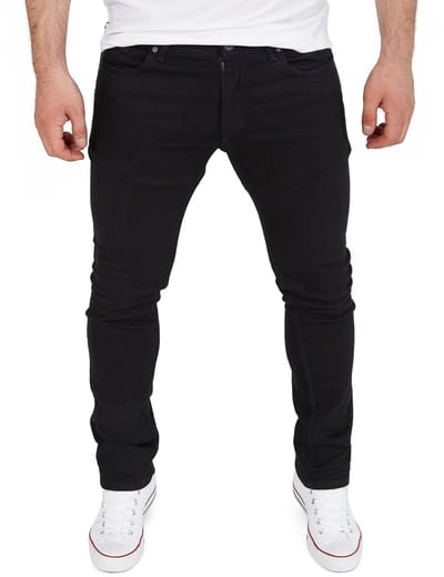 WOTEGA Heren Jeans Justin – Slim Fit – Katoen Stretch – Zwart – 5-pocket