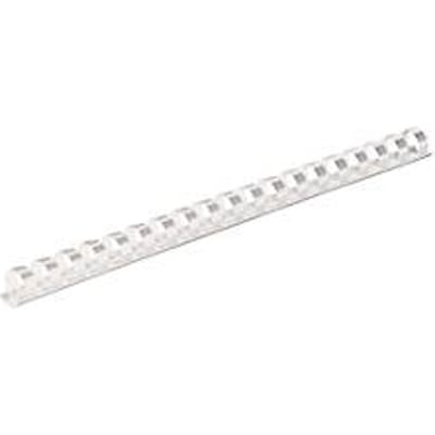 Fellowes plastic inbindruggen, formaat 10 mm, 100 stuks, voor inbindmachines plastic inbindrug wit, 100 stuks