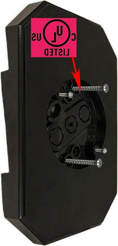 Montageset Gevelverlichting - Lamp Ophangset - Buitenlampen Bevestigen - Geïntegreerde Doos - 6.9" B x 10.2" H - Zwart
