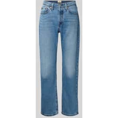 straight fit jeans van katoenmix