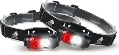 Ever Trex Ultra Light Hoofdlamp LED Oplaadbaar - Wit En Rood Licht - 150Lumen - Kantelbaar - Hardlopen - Noodpakket - Kamperen - Camper 2-Pack