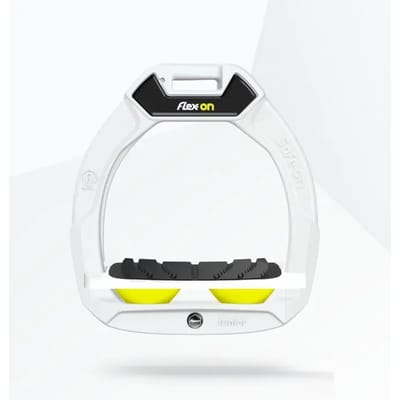Veiligheidsstijgbeugels Rijdend Ge inclineerde Grip Wit/Geel kind Flex-On Safe-On