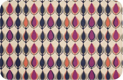 Badmat 60x40 cm - Antislip - Vintage - Retro - Kleurrijk - Badmatten voor badkamer - Badkamermat - Douchemat - Badkamer mat