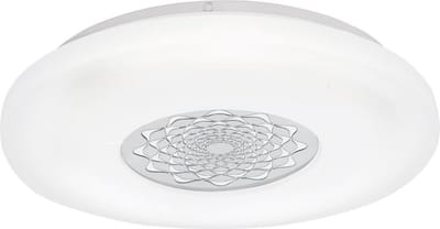 EGLO Capasso 1 - Wand/Plafondlamp - 1 Lichts - Ø340mm. - Wit, Chroom