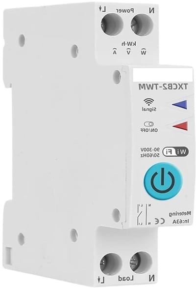 Slimme Stroomonderbreker - Wi-Fi Schakelaar - Energie Beheer - 1P+N Verbinding - 63A - Wit