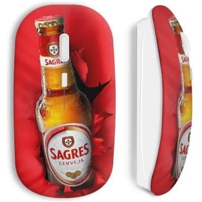 Souris Sans Fil - Sagres - Cerveja - Rouge - USB - Compatible Mac et PC
