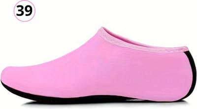Livano Waterschoenen Voor Kinderen & Volwassenen - Aqua Shoes - Aquaschoenen - Afzwemschoenen - Zwemles Schoenen - Lichtroze - Maat 39