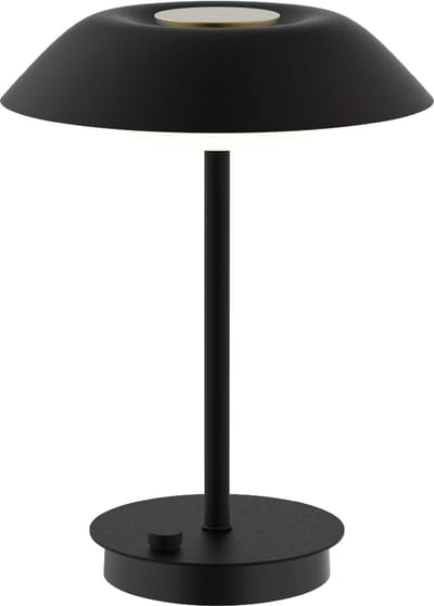 Luxus Europe - Tafellamp Maggiore Zwart - Draadloze LED Tafellamp Binnen - USB-C Oplaadbaar - Dimbaar - Warm Wit - Luxe Design