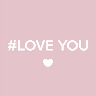 Luxe Bloemenkaartjes - Wenskaarten - Cadeaukaart - Roze - Love You - 7x7cm - 20 Stuks - Met Boorgaatje
